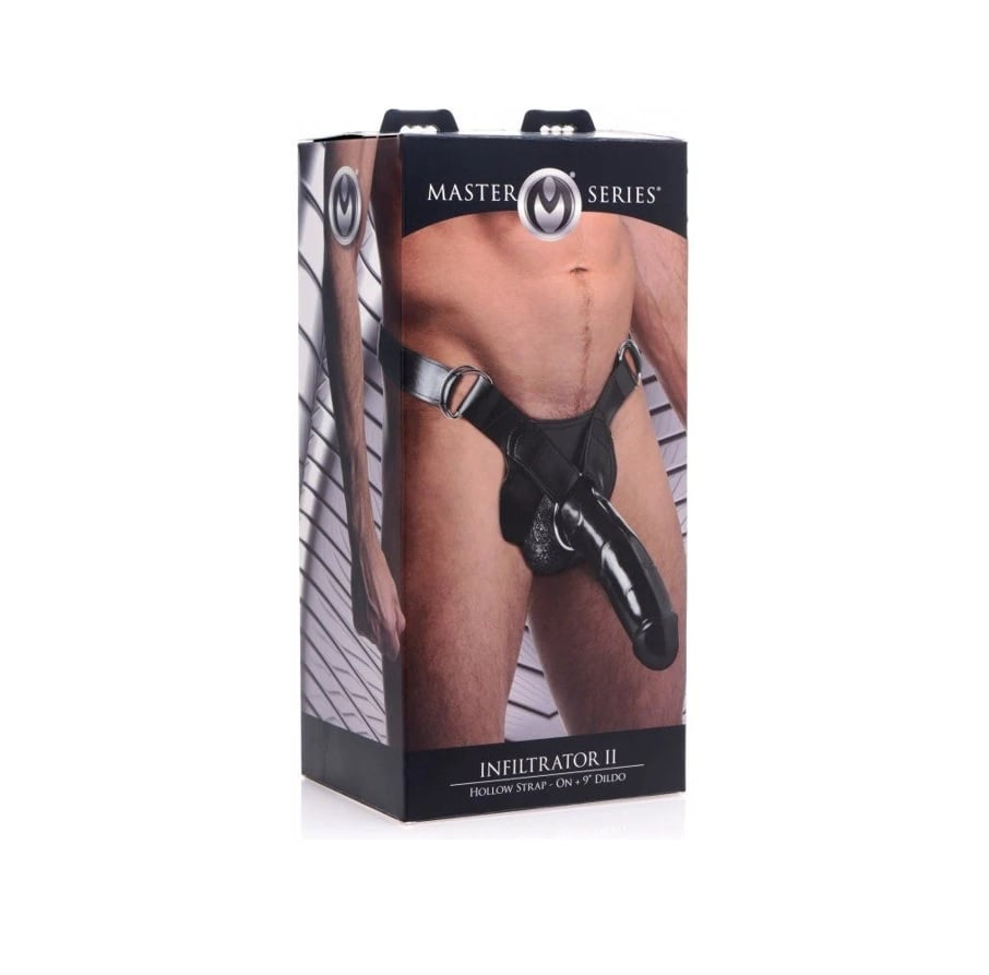 Master Series Infiltrator II Hollow Strap On with 10inch Dildo