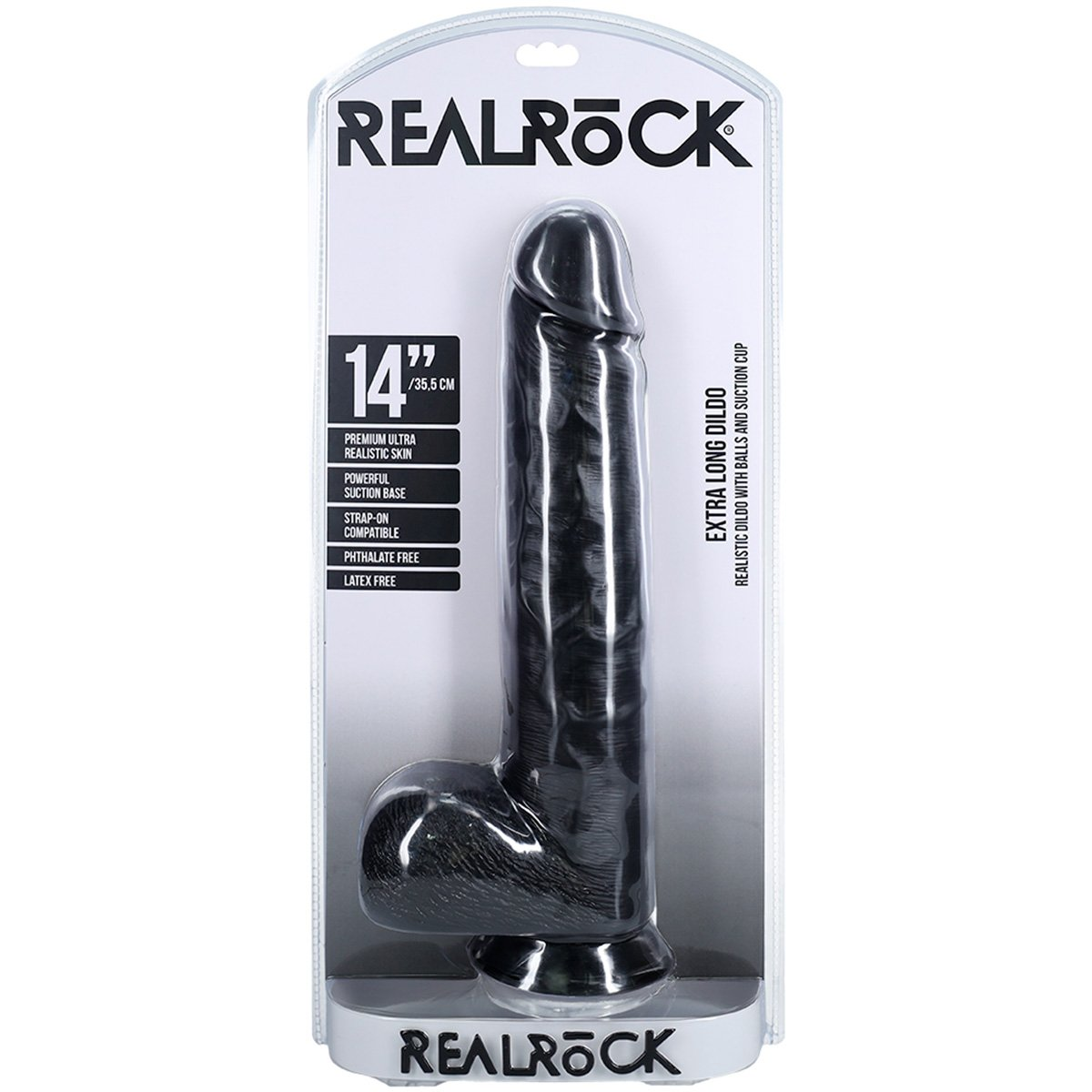 RealRock Extra Large Straight Dildo with Balls 14 Inch