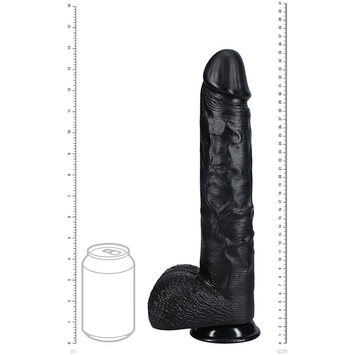 RealRock Extra Large Straight Dildo with Balls 14 Inch